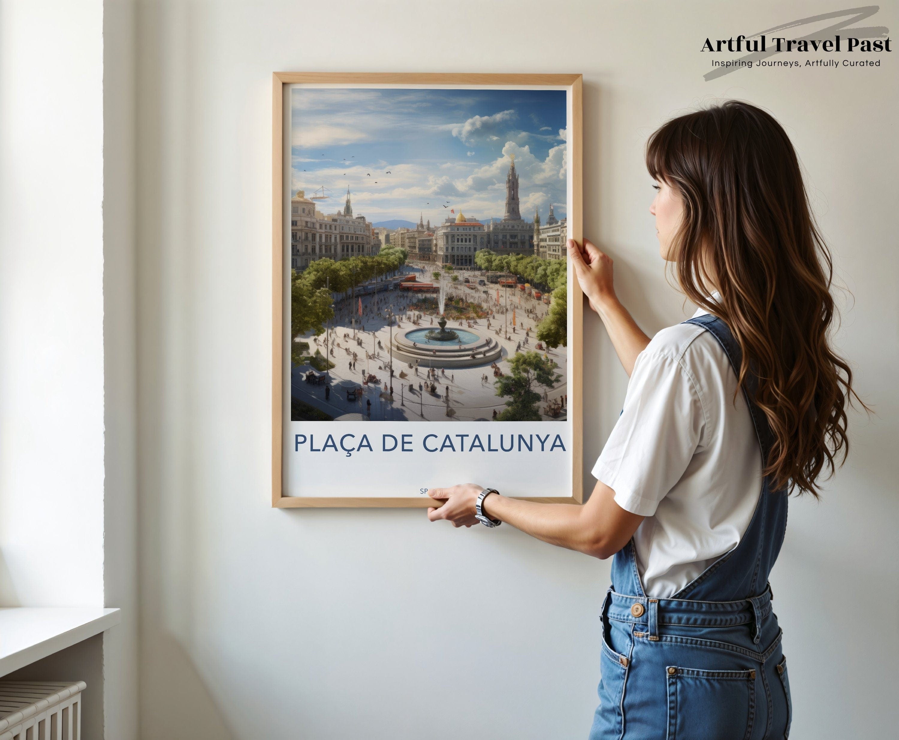 Plaça de Catalunya Poster - Spain Wall Art