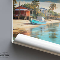 Placencia Poster | Belize Wall Art | Caribbean Decor