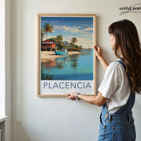 Placencia Poster | Belize Wall Art | Caribbean Decor