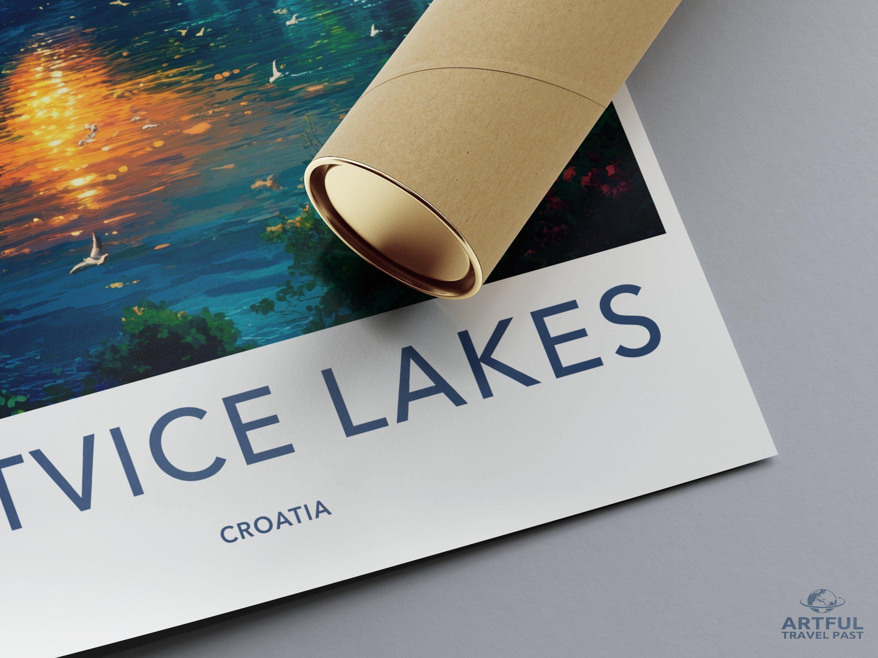 Plitvice Lakes National Park Poster | Croatia Wall Art