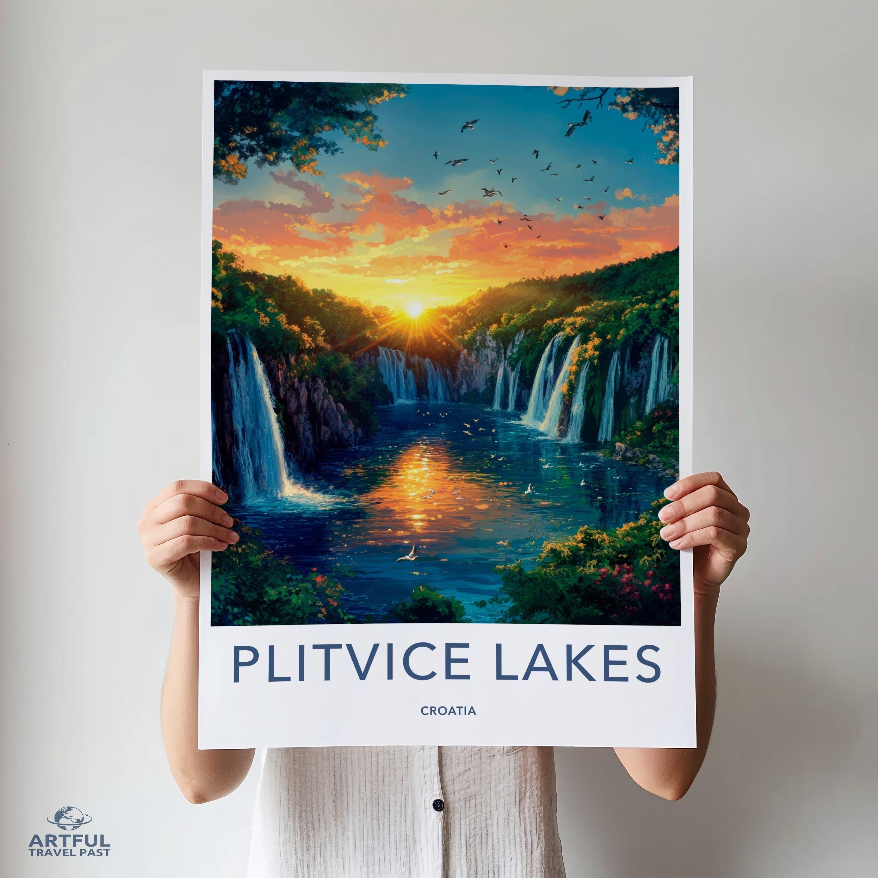 Plitvice Lakes National Park Poster | Croatia Wall Art