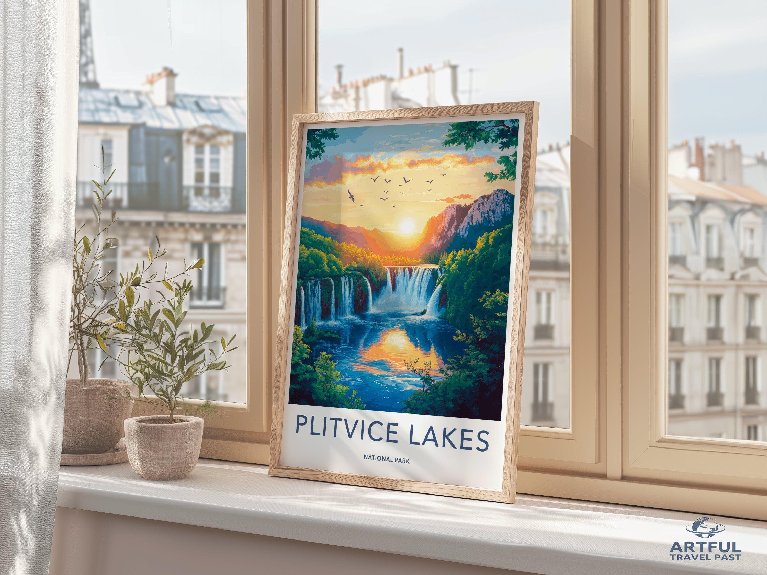 Plitvice Lakes National Park Poster | Croatia Wall Art