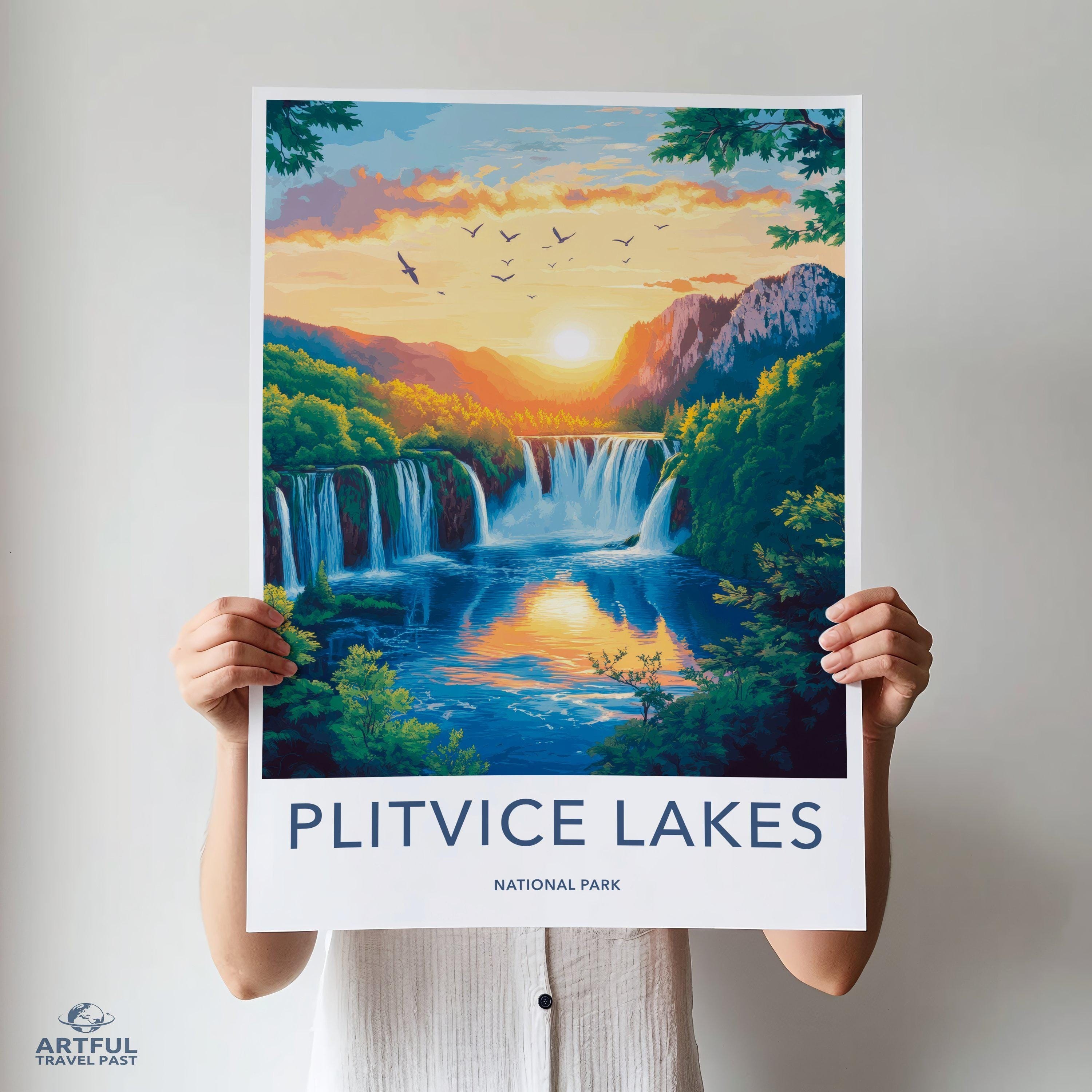 Plitvice Lakes National Park Poster | Croatia Wall Art