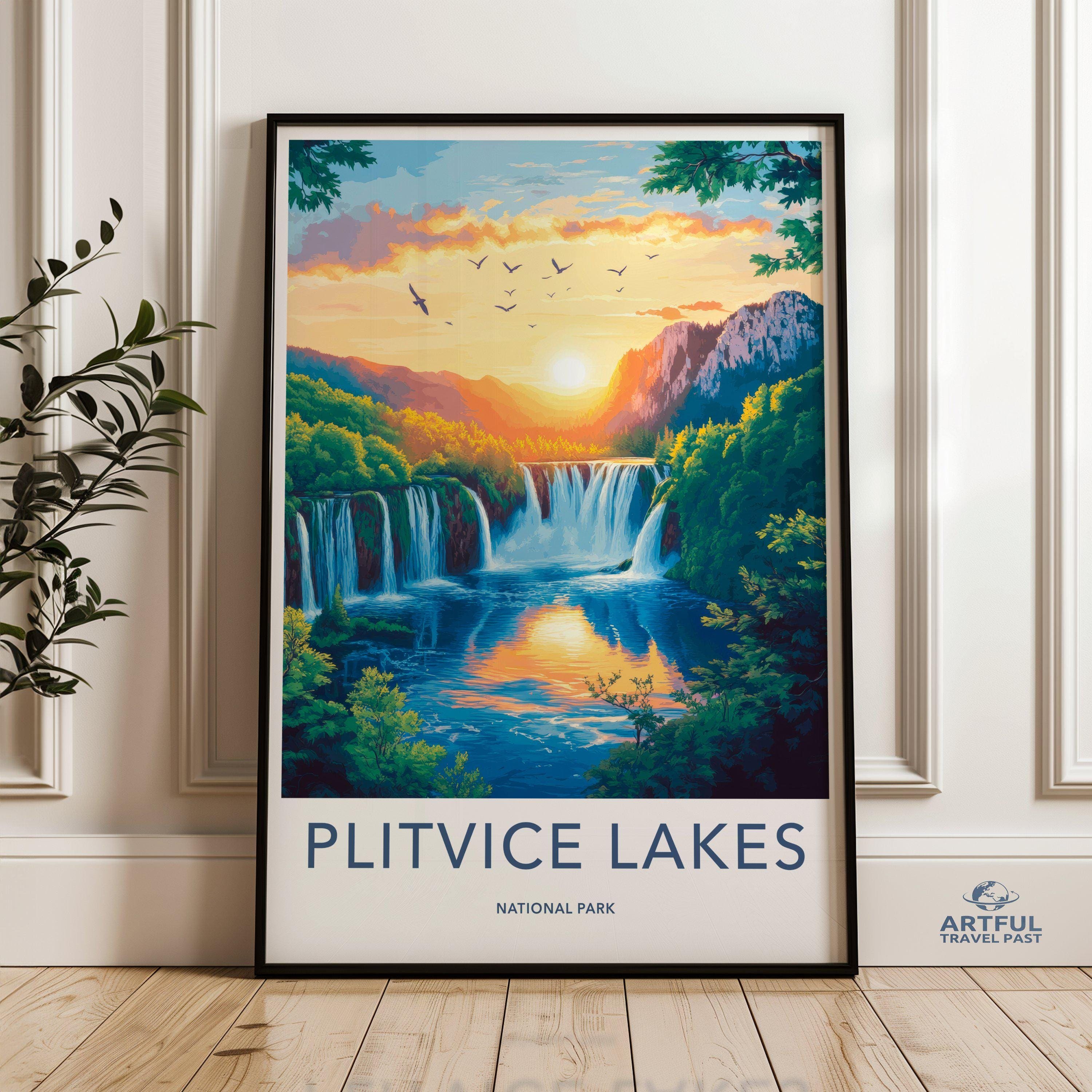 Plitvice Lakes National Park Poster | Croatia Wall Art