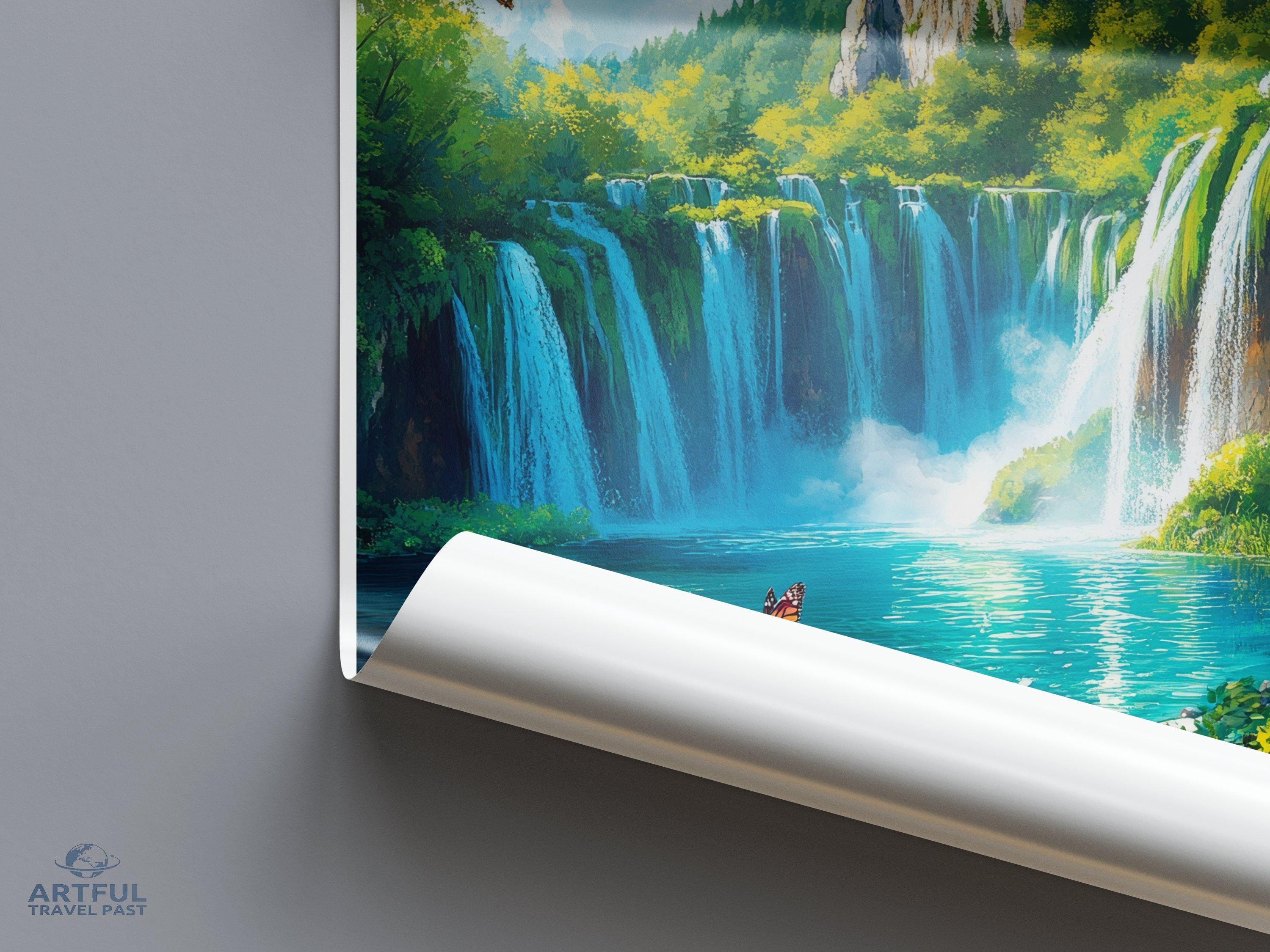 Plitvice Lakes National Park Poster | Croatia Wall Art