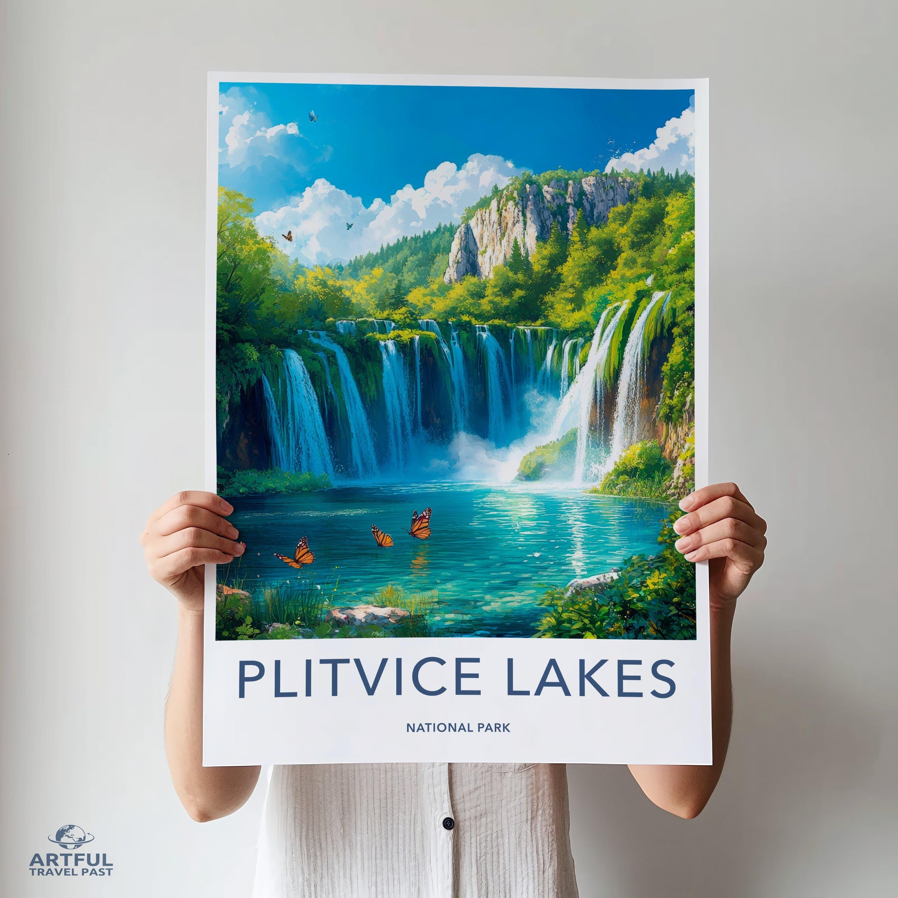 Plitvice Lakes National Park Poster | Croatia Wall Art