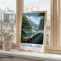 Plitvice Lakes Poster | Czech Republic Wall Art | Europe Art
