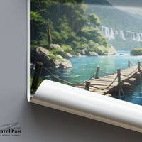 Plitvice Lakes Poster | Czech Republic Wall Art | Europe Art