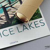 Plitvice Lakes Poster | Czech Republic Wall Art | Europe Decor