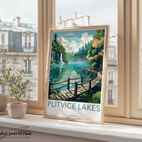 Plitvice Lakes Poster | Czech Republic Wall Art | Europe Decor