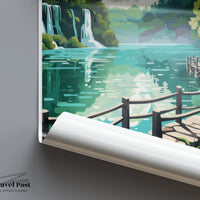 Plitvice Lakes Poster | Czech Republic Wall Art | Europe Decor