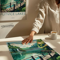 Plitvice Lakes Poster | Czech Republic Wall Art | Europe Decor