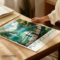 Plitvice Lakes Poster | Czech Republic Wall Art | Europe Decor