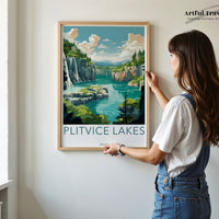 Plitvice Lakes Poster - Czech Wall Art