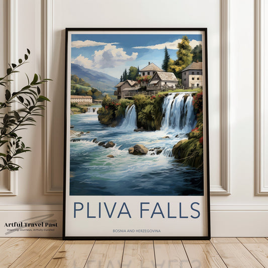Pliva Falls Poster - Bosnia and Herzegovina