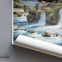 Pliva Falls Poster | Bosnia and Herzegovina Wall Art
