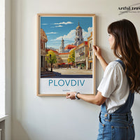 Plovdiv Poster | Bulgaria Wall Art | Eastern Europe Decor