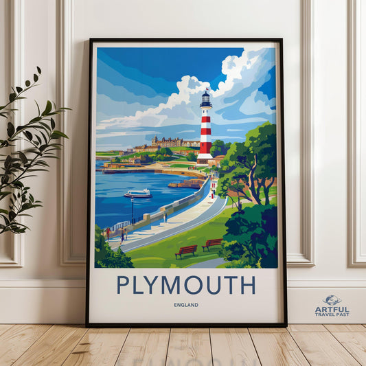 Plymouth Poster - England Wall Art