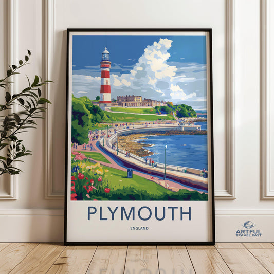 Plymouth Poster - England Wall Art