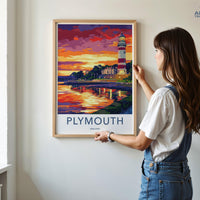 Plymouth Poster - England Wall Art
