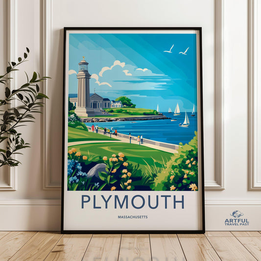 Plymouth Poster - Massachusetts Wall Art