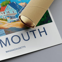 Plymouth Poster | Massachusetts Wall Art | America Decor