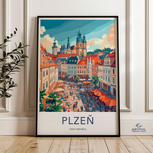 Plzen Poster - Czech Republic Wall Art