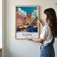 Plzen Poster - Czech Republic Wall Art