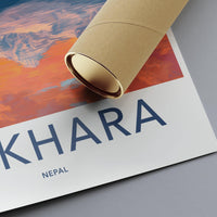 Pokhara Poster | Nepal Wall Art | South Asia Decor
