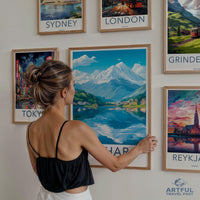 Pokhara Poster | Nepal Wall Art | South Asia Decor