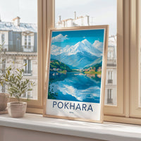 Pokhara Poster | Nepal Wall Art | South Asia Decor