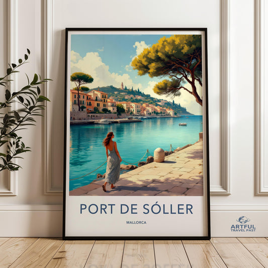 Port de Sóller Poster - Mallorca Travel Art