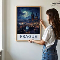 Prague Poster | Czech Republic Wall Art | Eastern Europe Artwork
