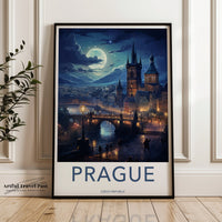 Prague Poster | Czech Republic Wall Art | Eastern Europe Artwork