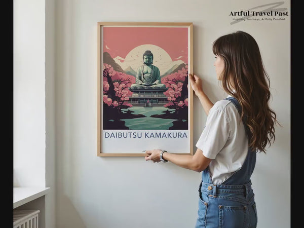 Kamakura Poster | Japanisches Wahrzeichen | Japanische Wandkunst