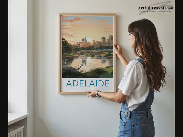 Adelaide Poster | Australia Wall Art | Oceania Decor