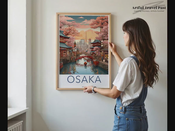 Osaka Poster | Kirschblüte | Japanische Wandkunst