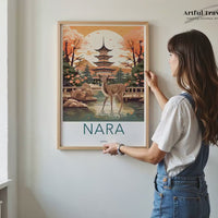 Nara Poster | Pagoda Art | Japan Wall Art