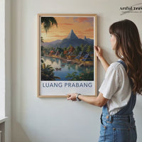 Luang Prabang Poster | Laos Wall Art | Asia Decor