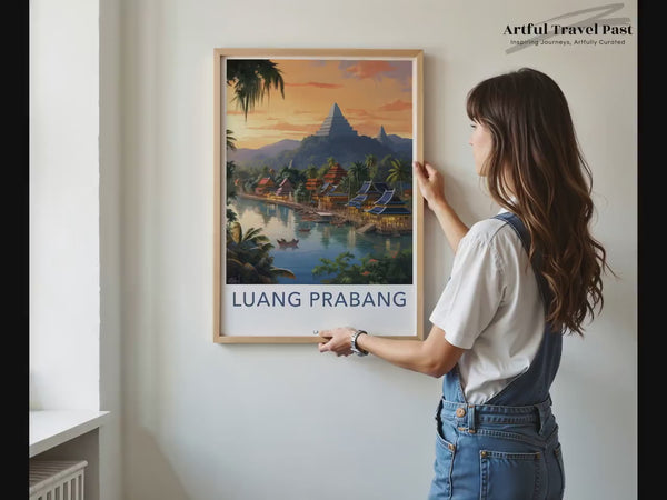 Luang Prabang Poster | Laos Wandkunst | Asiatisches Dekor