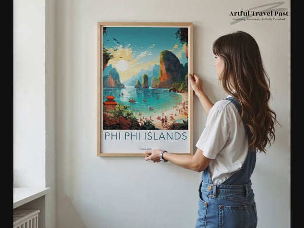 Phi Phi Islands Poster | Thailand Wall Art | Asia Decor