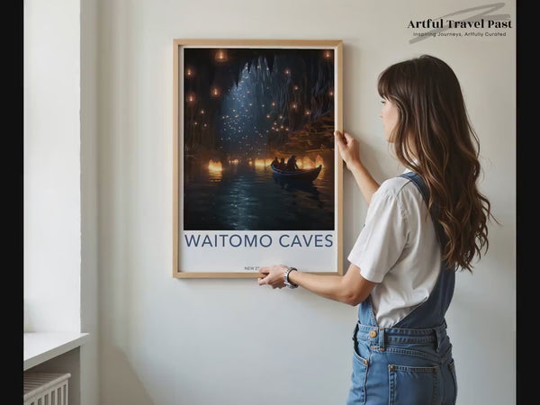 Waitomo Poster | Glowworm Caves | New Zealand Wall Art