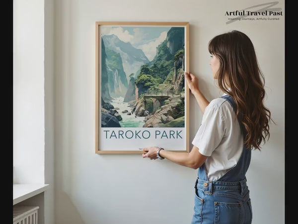 Taroko Park Poster | Taiwan Wandkunst | Asiatisches Dekor