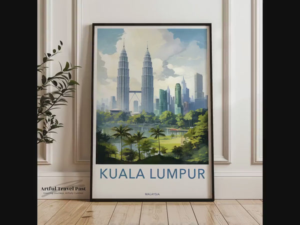 Kuala Lumpur Poster | Malaysia Wandkunst | Asien-Dekor