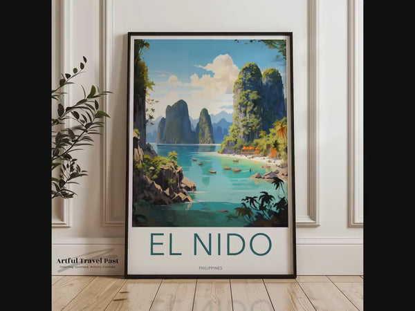 El Nido Poster | Philippinen Wandkunst | Südostasien Dekor