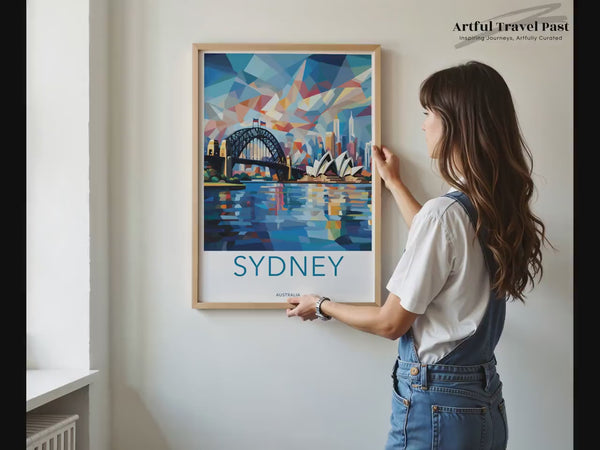 Sydney Harbor Poster | Australia Wall Art | Oceania Decor