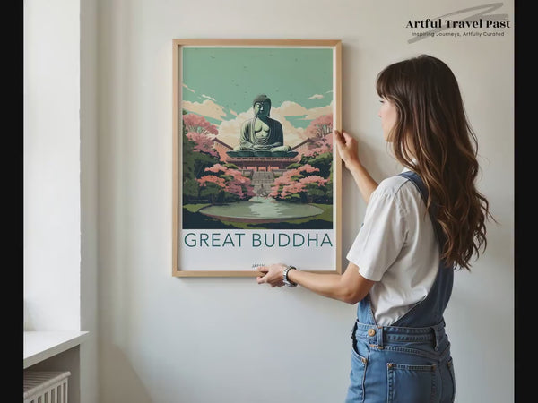 Großes Buddha-Poster | Japanische Wandkunst | Asiatisches Dekor