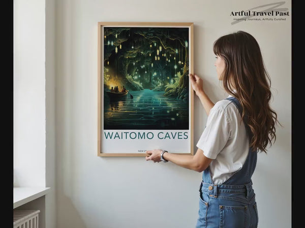 Waitomo Poster | UNESCO Caves | New Zealand Wall Art