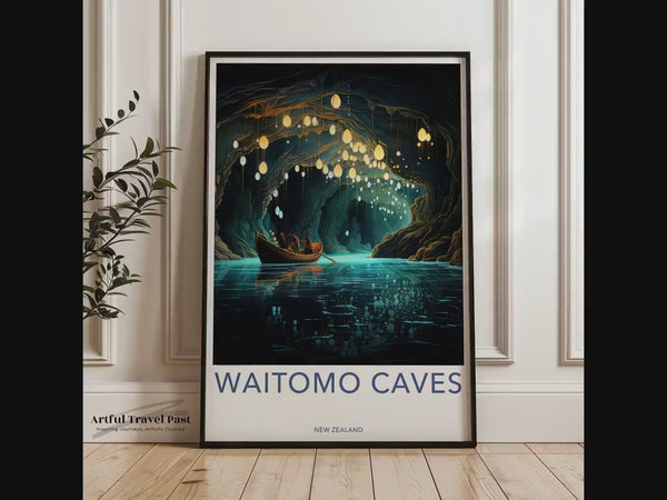 Waitomo Poster | UNESCO Landmark | New Zealand Wall Art