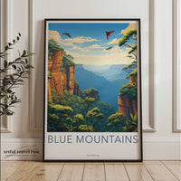 Blue Mountains Poster | National Park | Australia Wall Art